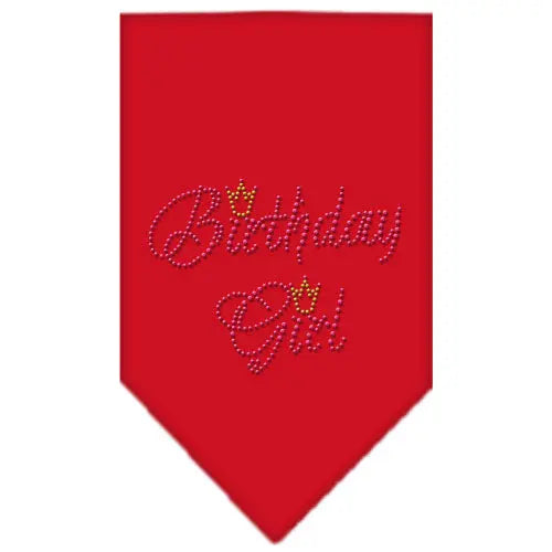 Birthday Girl Rhinestone Bandana Red Large Default Title