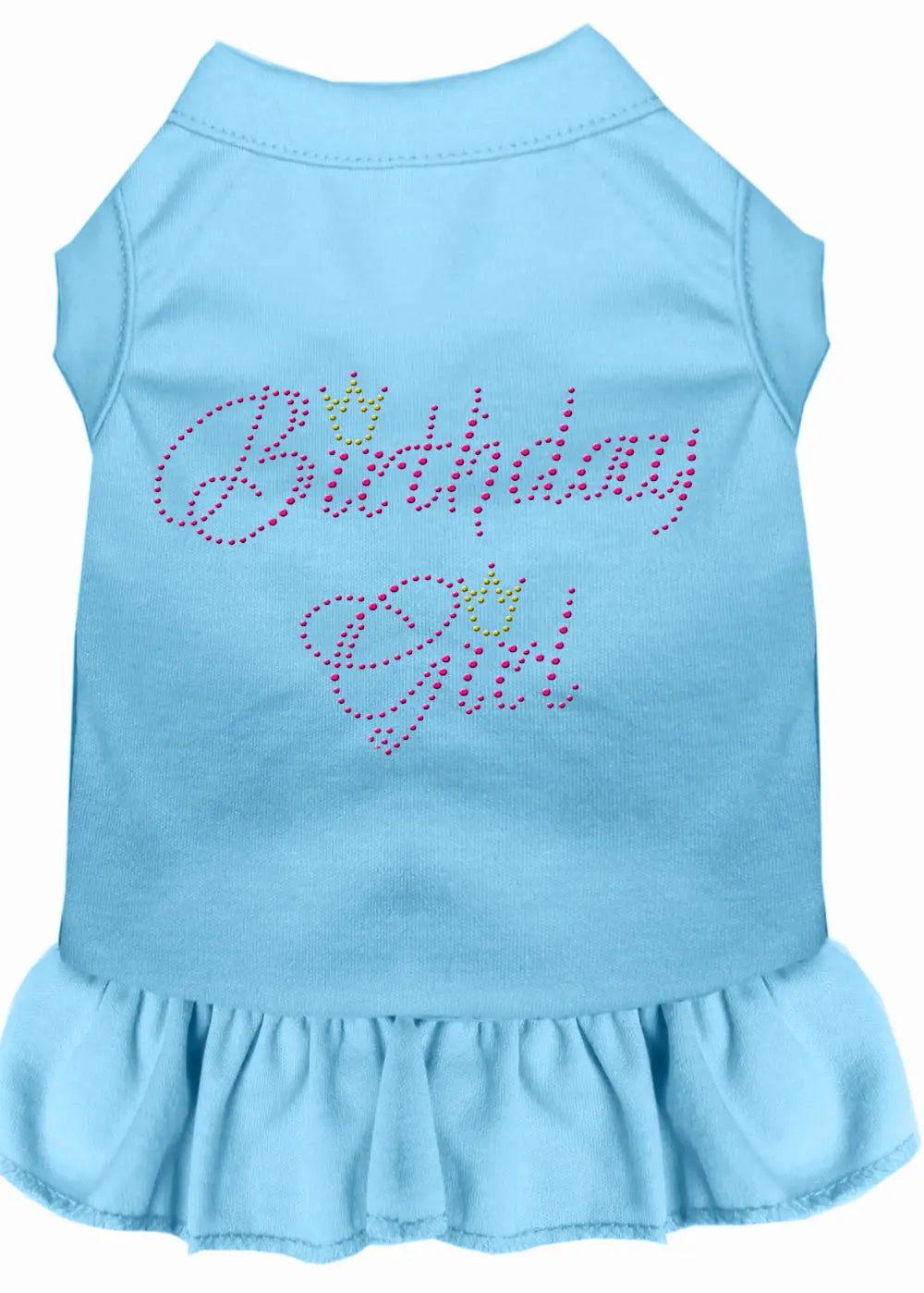 Birthday Girl Rhinestone Dress Baby Blue Med Default Title
