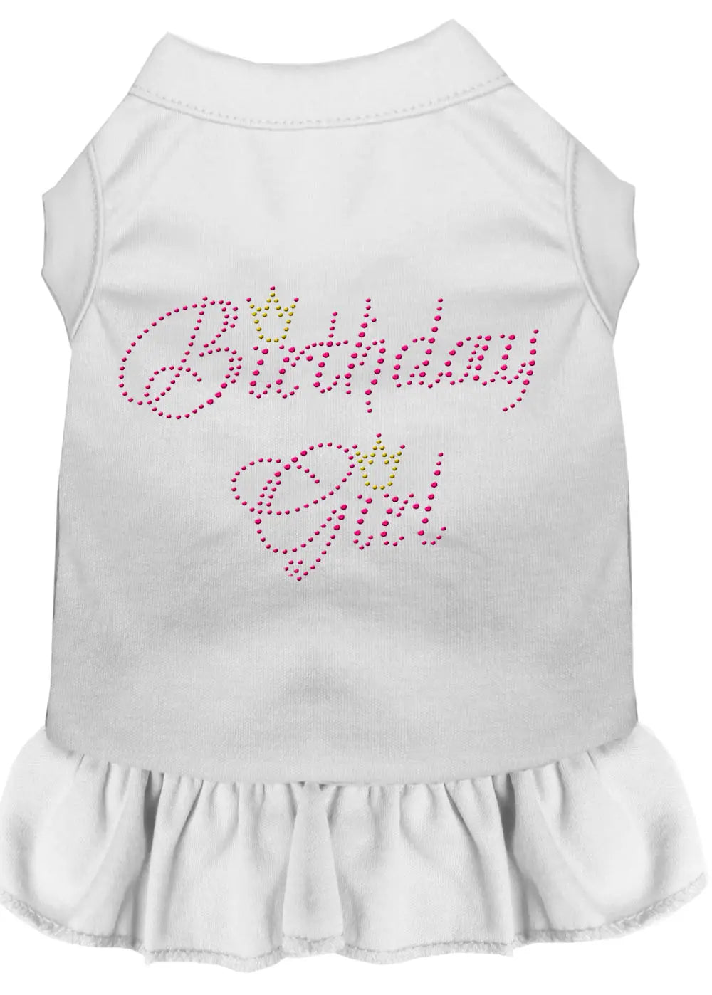 Birthday Girl Rhinestone Dress White Sm Default Title