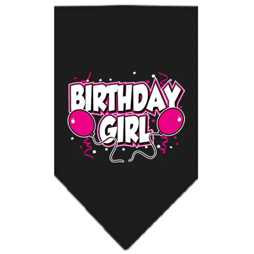 Birthday Girl Screen Print Bandana Black Large Default Title