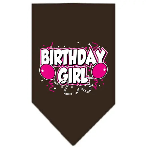 Birthday Girl Screen Print Bandana Cocoa Large Default Title