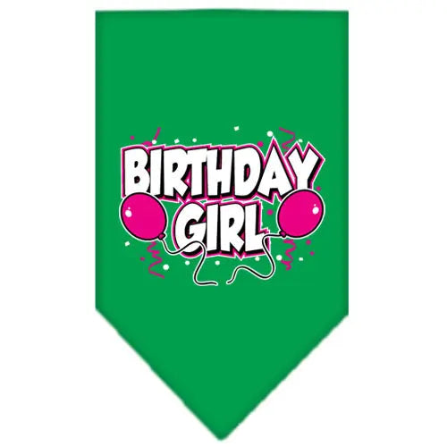 Birthday Girl Screen Print Bandana Emerald Green Small Default Title
