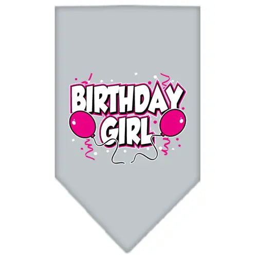 Birthday Girl Screen Print Bandana Grey Large Default Title