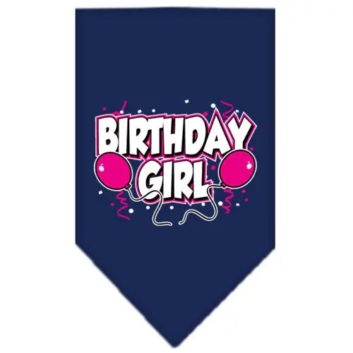 Birthday Girl Screen Print Bandana Navy Blue Large Default Title