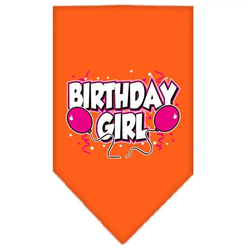 Birthday Girl Screen Print Bandana Orange Large Default Title