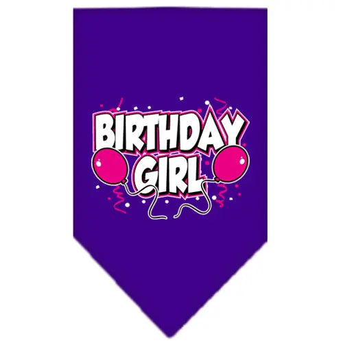 Birthday Girl Screen Print Bandana Purple Large Default Title