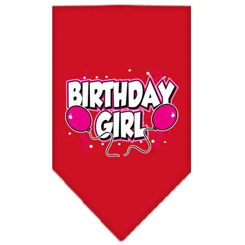 Birthday Girl Screen Print Bandana Red Large Default Title