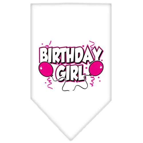 Birthday Girl Screen Print Bandana White Small Default Title