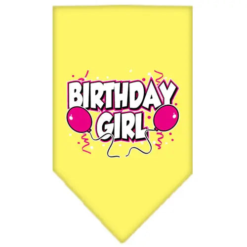 Birthday Girl Screen Print Bandana Yellow Small Default Title