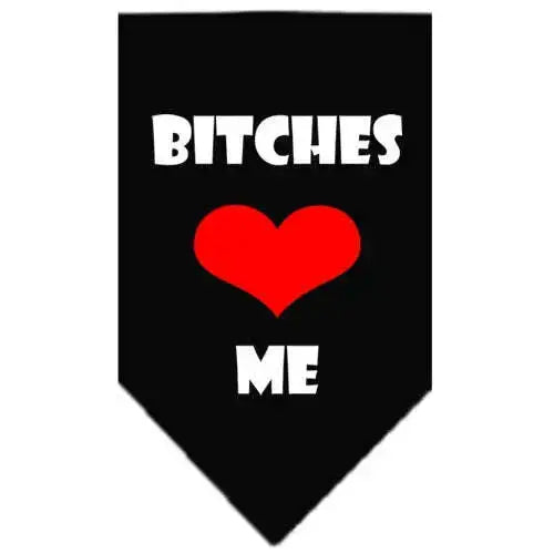 Bitches-Love-Me-Screen-Print-Bandana-Black-Small-GreatEagleInc-333825640