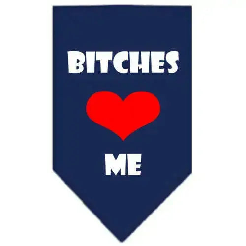 Bitches-Love-Me-Screen-Print-Bandana-Navy-Blue-Large-GreatEagleInc-333825837