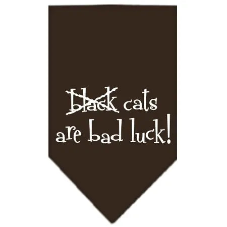 Black Cats Are Bad Luck Screen Print Bandana Cocoa Small Default Title