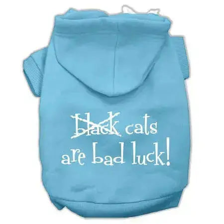 Black-Cats-Are-Bad-Luck-Screen-Print-Pet-Hoodies-Baby-Blue-Size-Xl-GreatEagleInc-319893943