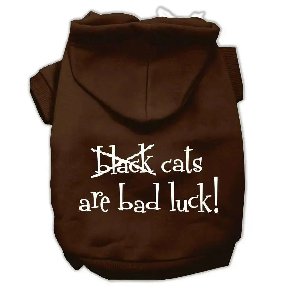 Black-Cats-Are-Bad-Luck-Screen-Print-Pet-Hoodies-Brown-Size-Xl-GreatEagleInc-319893597