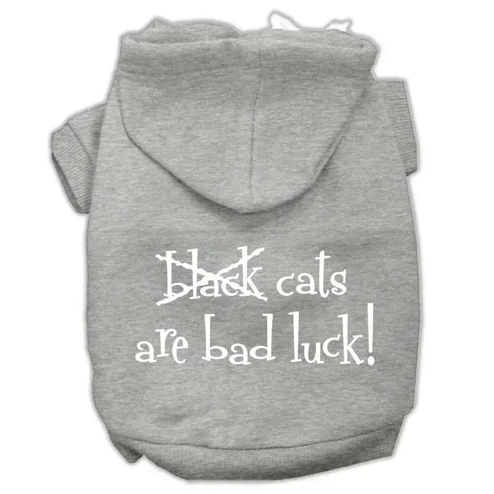 Black-Cats-Are-Bad-Luck-Screen-Print-Pet-Hoodies-Grey-Size-Xxl-GreatEagleInc-319891779