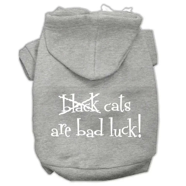 Black-Cats-Are-Bad-Luck-Screen-Print-Pet-Hoodies-Grey-Size-Xxl-GreatEagleInc-319891779