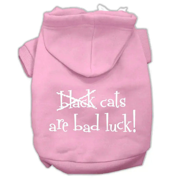 Black-Cats-Are-Bad-Luck-Screen-Print-Pet-Hoodies-Light-Pink-Size-Xxl-GreatEagleInc-319891675