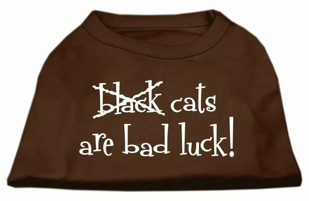 Black-Cats-Are-Bad-Luck-Screen-Print-Shirt-Brown-Lg-GreatEagleInc-318551916