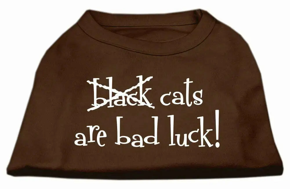 Black-Cats-Are-Bad-Luck-Screen-Print-Shirt-Brown-Sm-GreatEagleInc-319011769