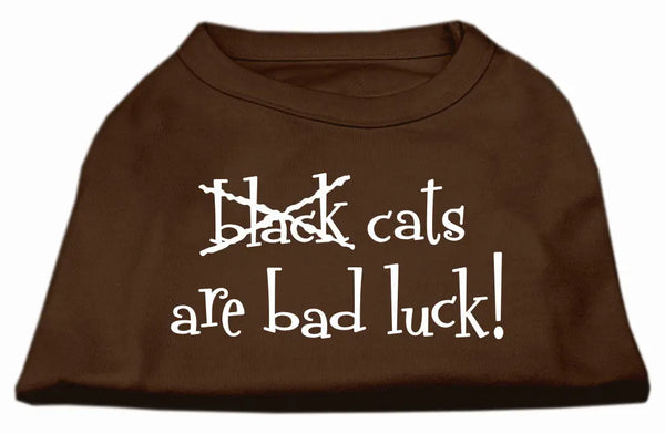 Black Cats Are Bad Luck Screen Print Shirt Brown Xxxl Default Title