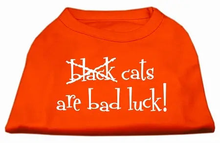 Black Cats Are Bad Luck Screen Print Shirt Orange Xl Default Title