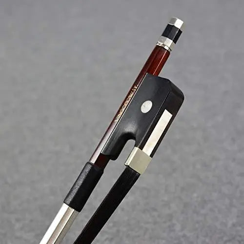 Black Horse Hair 4/4 Size Double Bass Bow French Model Wild Tone VINGOBOW 300BFB 72.5cm Brazilwood Stick Ebony Frog Straight Stick Smooth Tuner Easy Rosin Neat Works for High Level Student