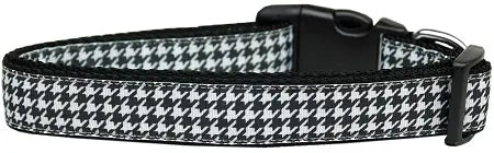 Black Houndstooth Nylon Dog Collar Xl Default Title