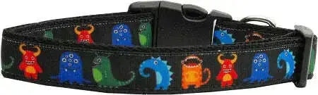 Black-Monsters-Nylon-Dog-Collar-Medium-Narrow-GreatEagleInc-318914036
