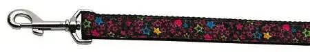 Black-Star-Nylon-Ribbon-Collars-1-Wide-4ft-Leash-GreatEagleInc-318764632