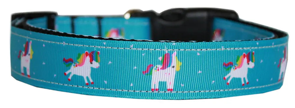 Blue Unicorn Nylon Dog Collar Xl Default Title