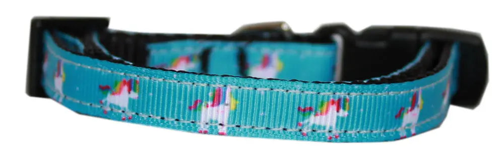 Blue Unicorn Nylon Dog Collar Xs Default Title