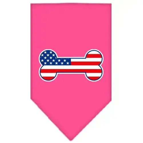Bone-Flag-American-Screen-Print-Bandana-Bright-Pink-Large-GreatEagleInc-318670327