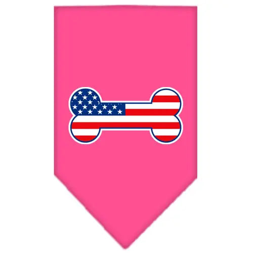 Bone Flag American Screen Print Bandana Bright Pink Large Default Title