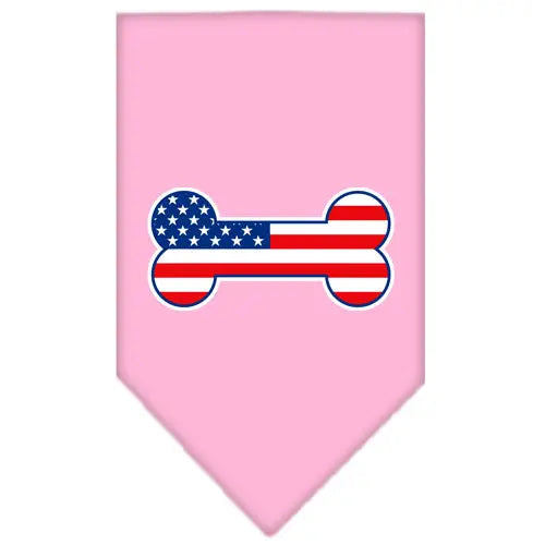 Bone Flag American Screen Print Bandana Light Pink Large Default Title
