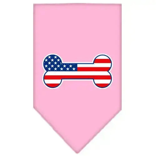 Bone-Flag-American-Screen-Print-Bandana-Light-Pink-Large-GreatEagleInc-318552597