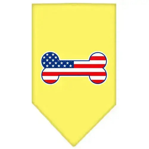 Bone-Flag-American-Screen-Print-Bandana-Yellow-Small-GreatEagleInc-333823761