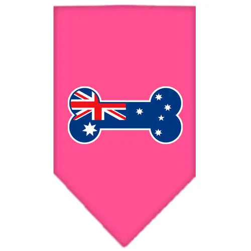Bone Flag Australian Screen Print Bandana Bright Pink Large Default Title