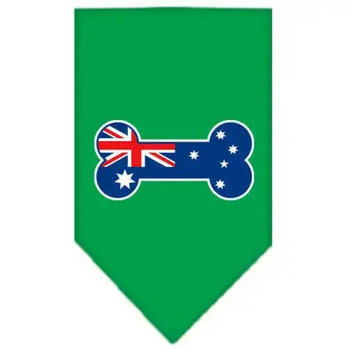 Bone-Flag-Australian-Screen-Print-Bandana-Emerald-Green-Small-GreatEagleInc-318552820