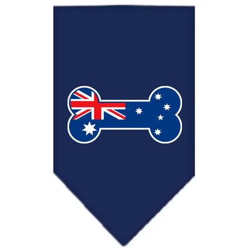 Bone Flag Australian Screen Print Bandana Navy Blue Large Default Title