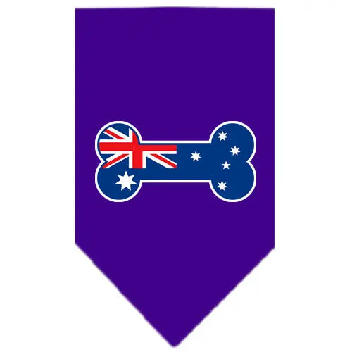 Bone Flag Australian Screen Print Bandana Purple Large Default Title