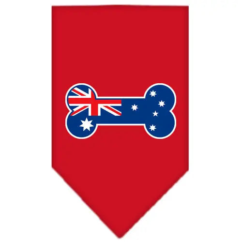 Bone Flag Australian Screen Print Bandana Red Large Default Title