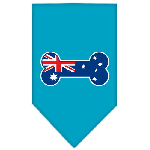 Bone Flag Australian Screen Print Bandana Turquoise Large Default Title