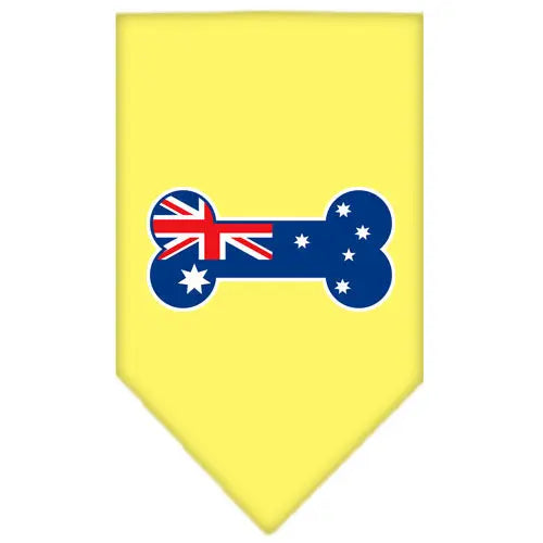 Bone Flag Australian Screen Print Bandana Yellow Large Default Title
