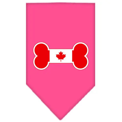 Bone Flag Canadian Screen Print Bandana Bright Pink Small Default Title