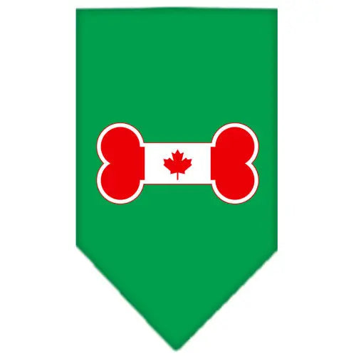 Bone Flag Canadian Screen Print Bandana Emerald Green Small Default Title