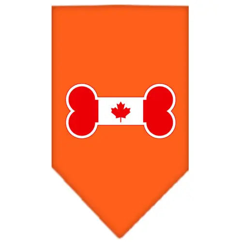 Bone Flag Canadian Screen Print Bandana Orange Large Default Title