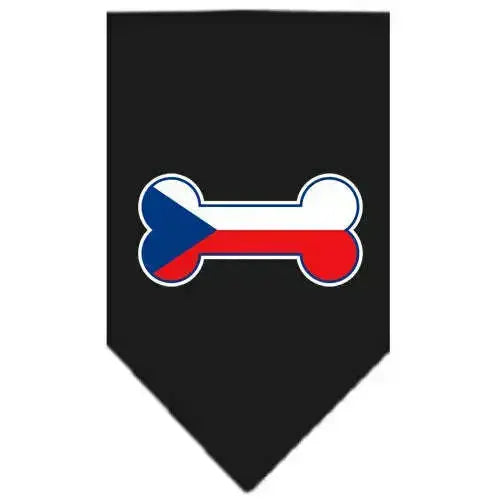 Bone-Flag-Czech-Republic-Screen-Print-Bandana-Black-Small-GreatEagleInc-319357218