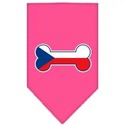 Bone-Flag-Czech-Republic-Screen-Print-Bandana-Bright-Pink-Large-GreatEagleInc-319358152