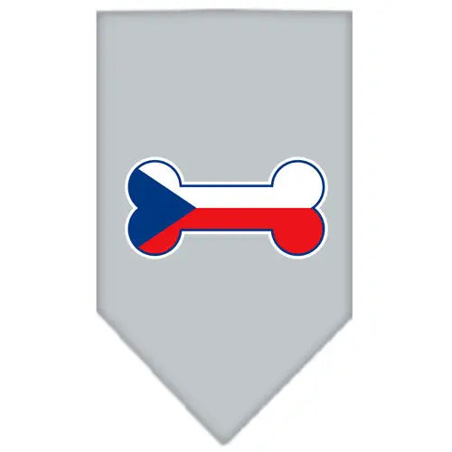 Bone Flag Czech Republic Screen Print Bandana Grey Large Default Title