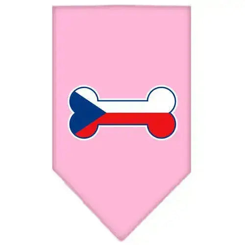 Bone-Flag-Czech-Republic-Screen-Print-Bandana-Light-Pink-Large-GreatEagleInc-318553191